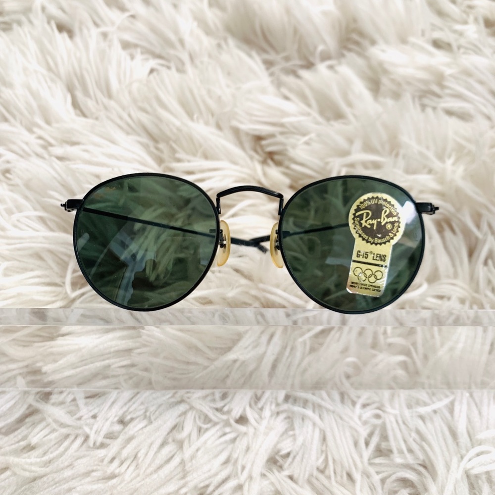 Vintage Ray-Ban Round Black Sunglasses